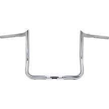 1-1/4\" Bagger Monkey Bar Handlebar — 1-1/4\" bar, 1\" clamp, 10\" rise, Chrome