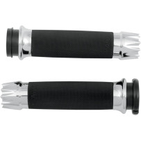Excalibur Custom Grips — 25.4 mm (1") , Black, Chrome