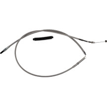 High-Efficiency Stainless Steel Clutch Cable for Harley-Davidson — Standard, center adjuster, silver