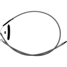 High-Efficiency Stainless Steel Clutch Cable for Harley-Davidson — Standard, center adjuster, silver