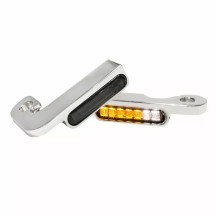 Intermitentes LED para manillar — 12V, cromado