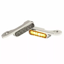 LED Handlebar Turn Signals — 12V, model-specific fit, Chrome