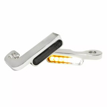 LED Handlebar Turn Signals — 12V, Handlebar, Chrome