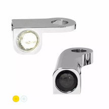 NANO Series Handlebar Turn Signals — 12V, Harley Davidson® fit, Chrome