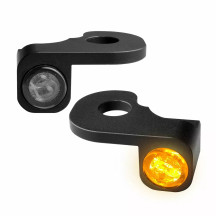 NANO Series Handlebar Turn Signals — 12V, Harley Davidson®, Black