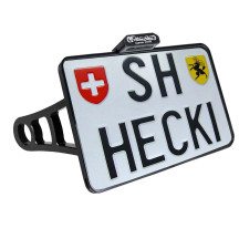 License Plate Side Mounts - with 1" Axle — 14 cm high, 18 cm wide, Side Mount