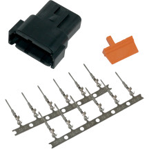 Kit de enchufe y receptáculo Deutsch DTM — 12 pines, negro
