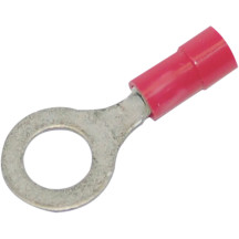 Conectores rápidos y terminales — 22-18 AWG, roscado 1/4", paquete de 25, rojo