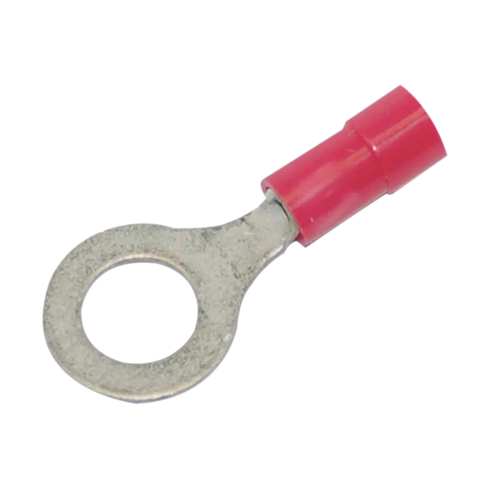 Conectores rápidos y terminales — 22-18 AWG, roscado 1/4", paquete de 25, rojo