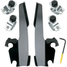 Kit de Montaje Completo Trigger-Lock para Parabrisas Fats/Slim — Kit ajustable, para Memphis Fats/Slim, Negro