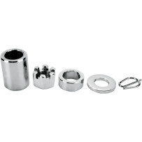 Axle Spacer/Nut Kit — Chrome, Rear