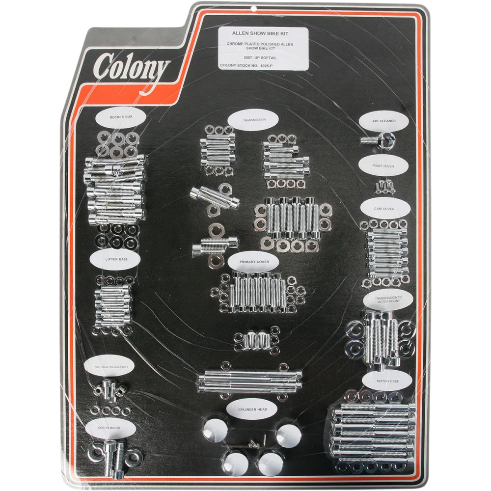 Kit de tornillos Allen — Plateado, pulido