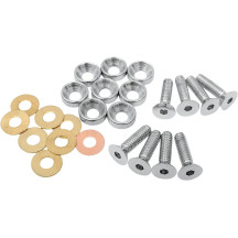 Kit de tornillos personalizados para tapa de balancines — cabeza plana avellanada, cromado