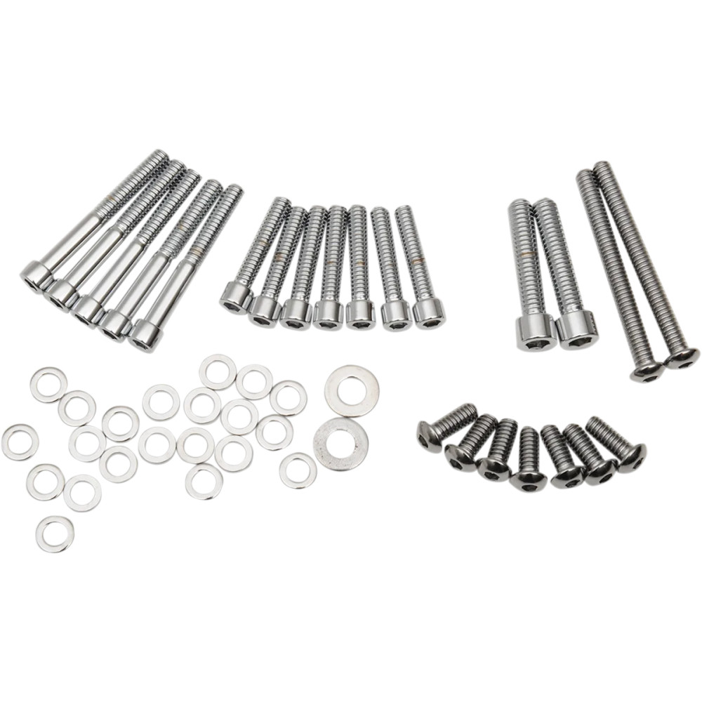 Kit de tornillos de tapa primaria — Cromado Kit de tornillos de tapa primaria — Cromado
