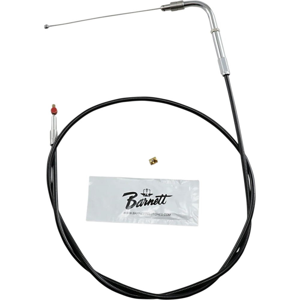 Cable de acelerador/ralentí de vinilo negro — 99 cm (39\"), codo 90°