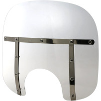 Memphis Fats Parabrisas — Alto 33 cm (13\"), Ancho 56 cm (22\"), corte faro 18 cm (7\"), Transparente