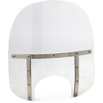 Parabrisas Memphis Fats — 48,5 cm altura, 56 cm ancho, 23 cm diámetro de corte del faro, Transparente