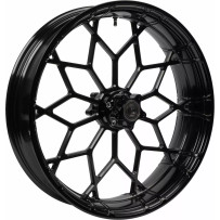 Fat Factory Forged Front Wheel Kit — 21x5.5, Dual Disc, Black Anodized