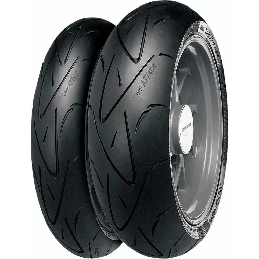 ContiSportAttack Neumático — 120/70ZR17, 58W, Radial, flanco negro