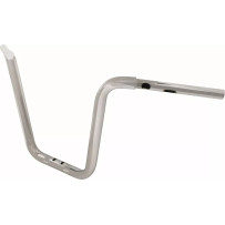 Twin Round Handlebar — 12\" height, 1-1/4\" clamp, 34-1/4\" width, Chrome