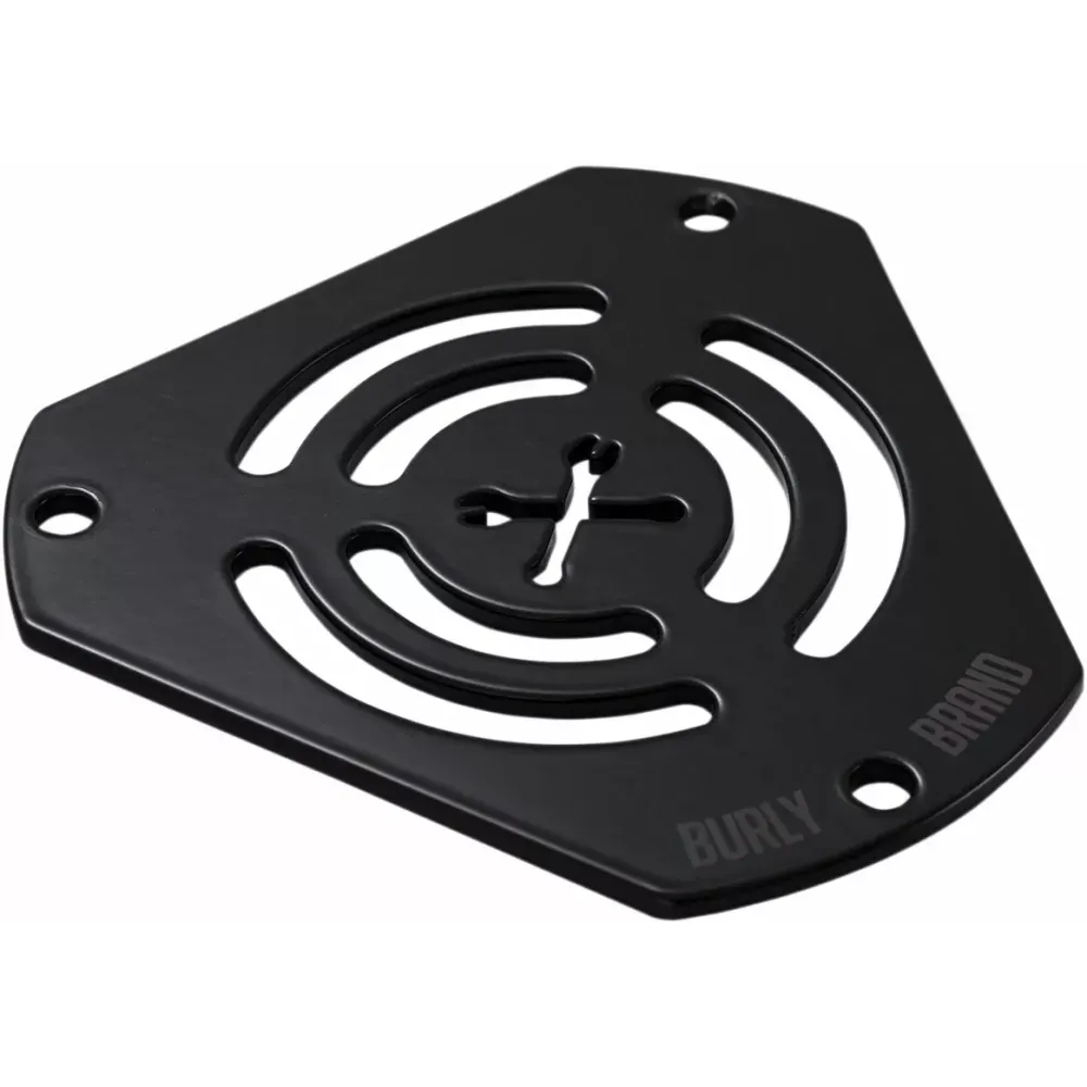 Placa frontal de repuesto — Hex, negro, acabado en polvo