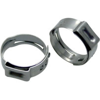Stepless® Ear Clamps for Fuel System — 3/8" ID, 10 pack, Silver