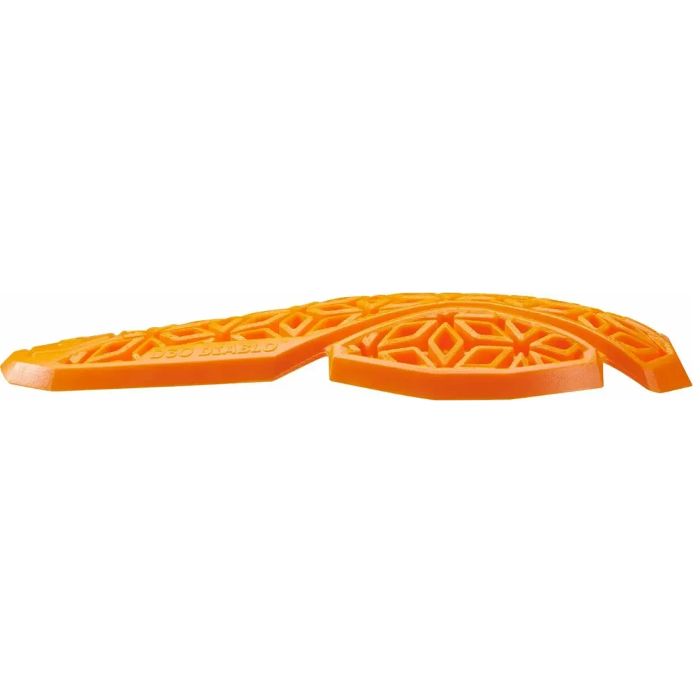 Protectores compactos D3O® Diablo L2 para rodilla y codo — Naranja, Adulto, Par