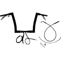 Manillar Flat Top EZ Install de 1-1/2" — 38 mm (1-1/2"), abrazadera 32 mm (1-1/4"), 26 cm (10-1/4"), Negro