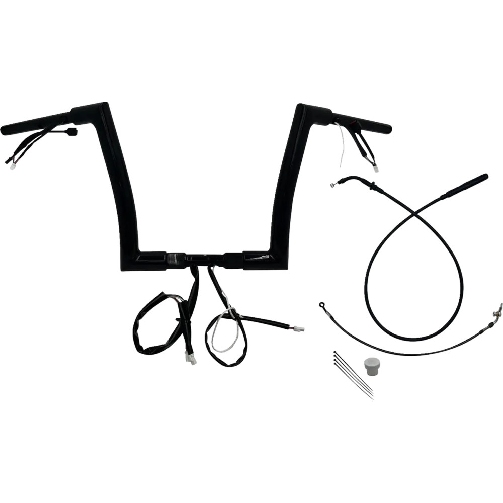 Manillar Flat Top EZ Install de 1-1/2" — 38 mm (1-1/2"), abrazadera 32 mm (1-1/4"), 26 cm (10-1/4"), Negro