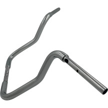 Manillar redondo con tope EZ Install 1-1/4" — 13" de elevación, 34" de ancho, Ape Hanger, Cromo