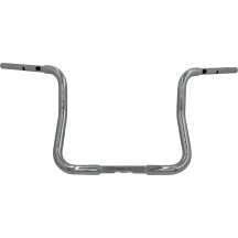 Manillar redondo con tope EZ Install 1-1/4" — 13" de elevación, 34" de ancho, Ape Hanger, Cromo