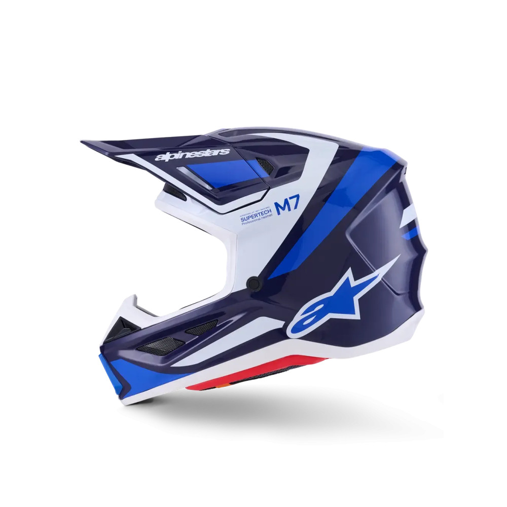 SM7 Rise Helmet — 2XL, Blue/White gloss