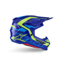 SM7 Deed Casco — XS, composite de fibra de vidrio, Azul brillante