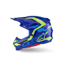 SM7 Deed Casco — XS, composite de fibra de vidrio, Azul brillante