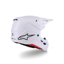 Casco SM7 — Talla S, Blanco brillo, Fibra de vidrio compuesta