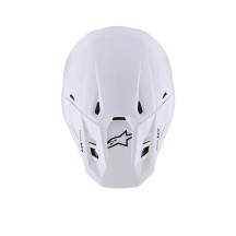 Casco SM7 — Talla S, Blanco brillo, Fibra de vidrio compuesta
