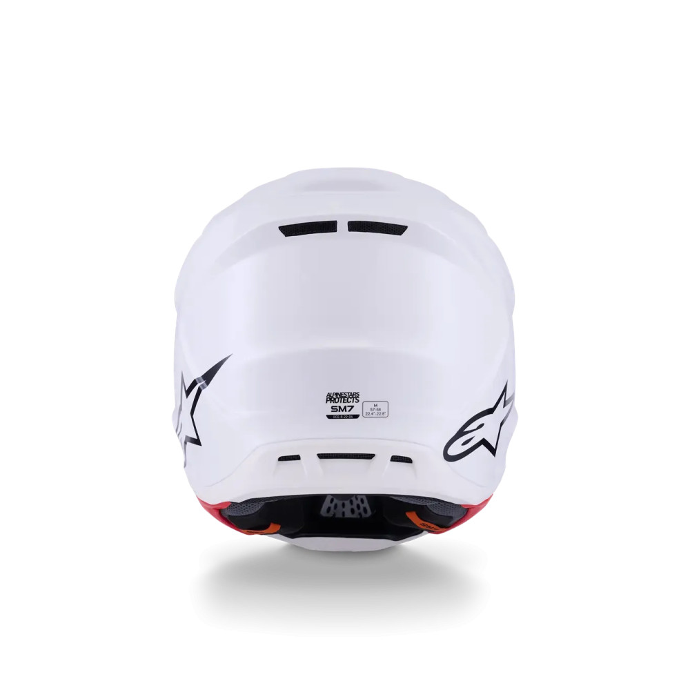 Casco SM7 — L, blanco brillo, Off-road