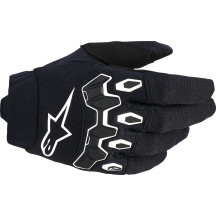 Youth Full Bore V2 Gloves — Size L, Black/White