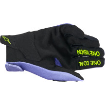 Guantes Radar Juveniles — Talla M, Negro, Morado, Amarillo fluorescente