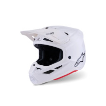 Casco SM7 — Talla S, Blanco brillo, Fibra de vidrio compuesta