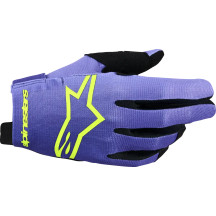 Guantes Radar — 2XL, Negro, Púrpura, Amarillo fluorescente