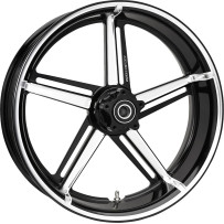 Factory 24 Wheel — 21x5.5, front, Black machined