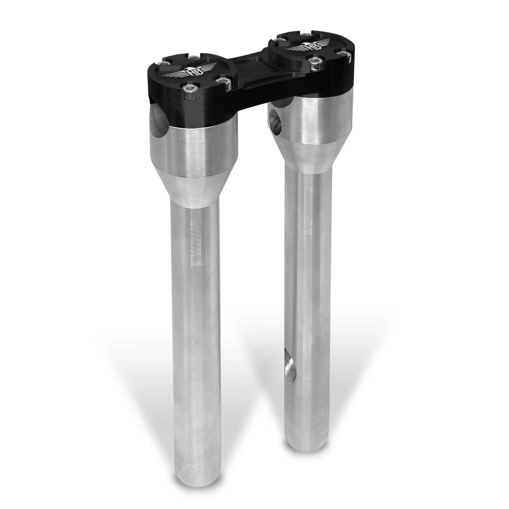 Clubstyle Straight Riser — 25.4 mm (1") clamp, 12" (30.48 cm), Black, Silver