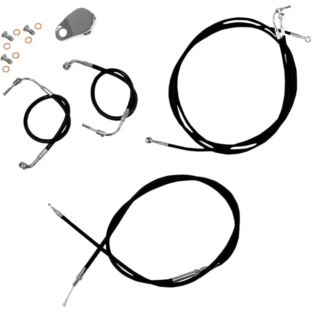 Standard Black Vinyl Handlebar Cable/Brake Line Kit