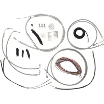 Complete Stainless Braided Handlebar Cable/Brake Line Kit