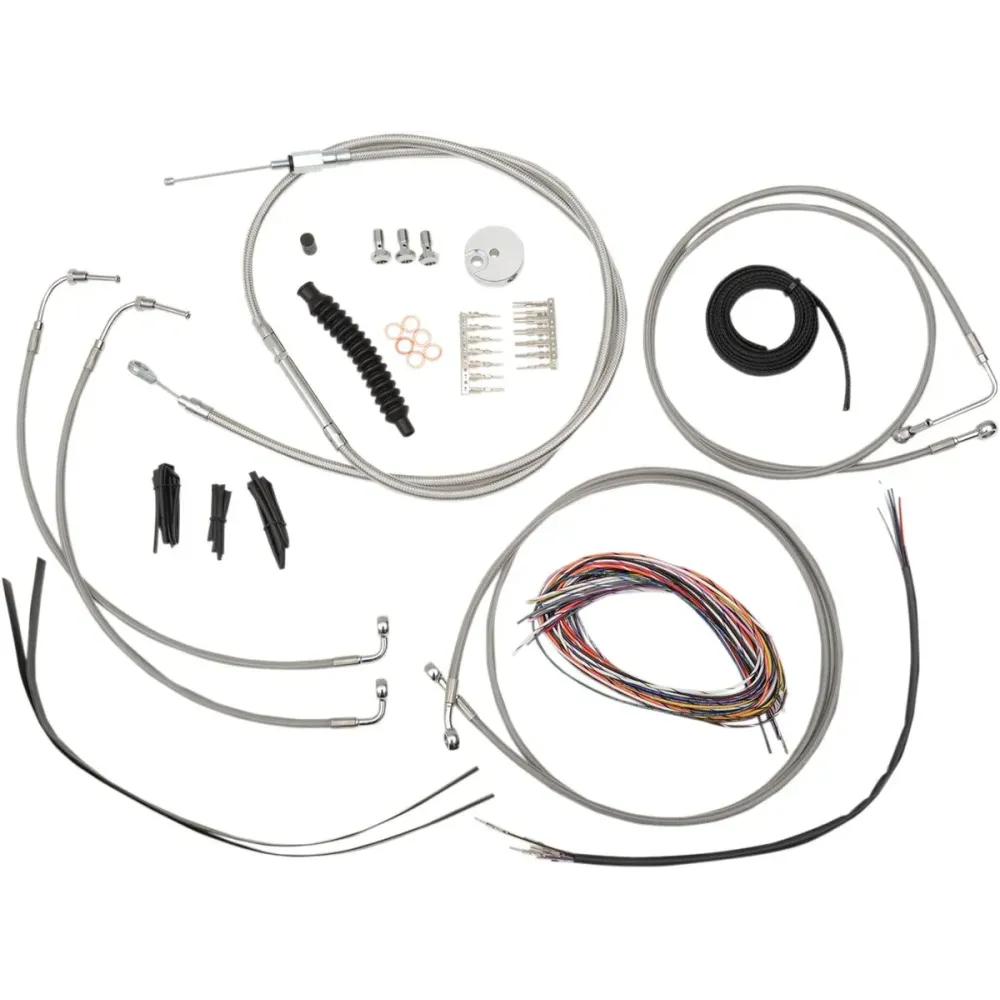 Complete Stainless Braided Handlebar Cable/Brake Line Kit