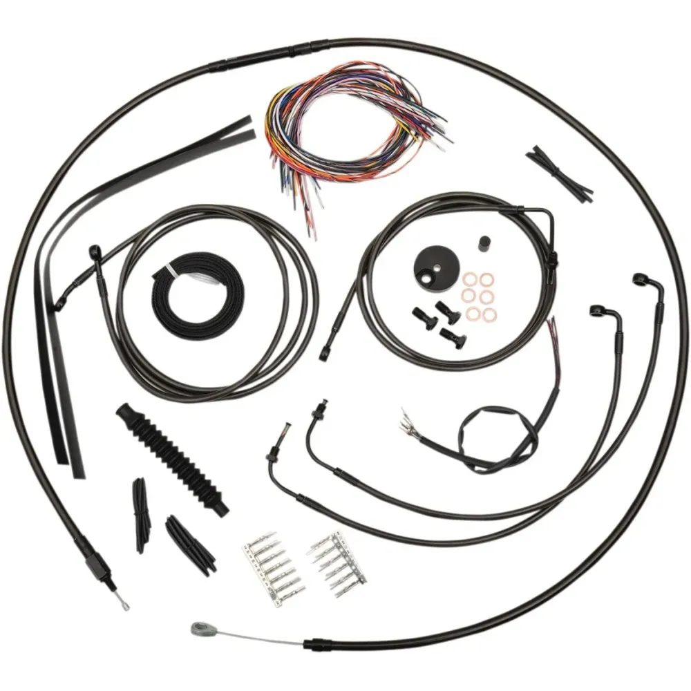 Complete Midnight Braided Handlebar Cable/Brake Line Kit Complete Midnight Braided Handlebar Cable/Brake Line Kit
