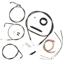 Complete Midnight Braided Handlebar Cable/Brake Line Kit
