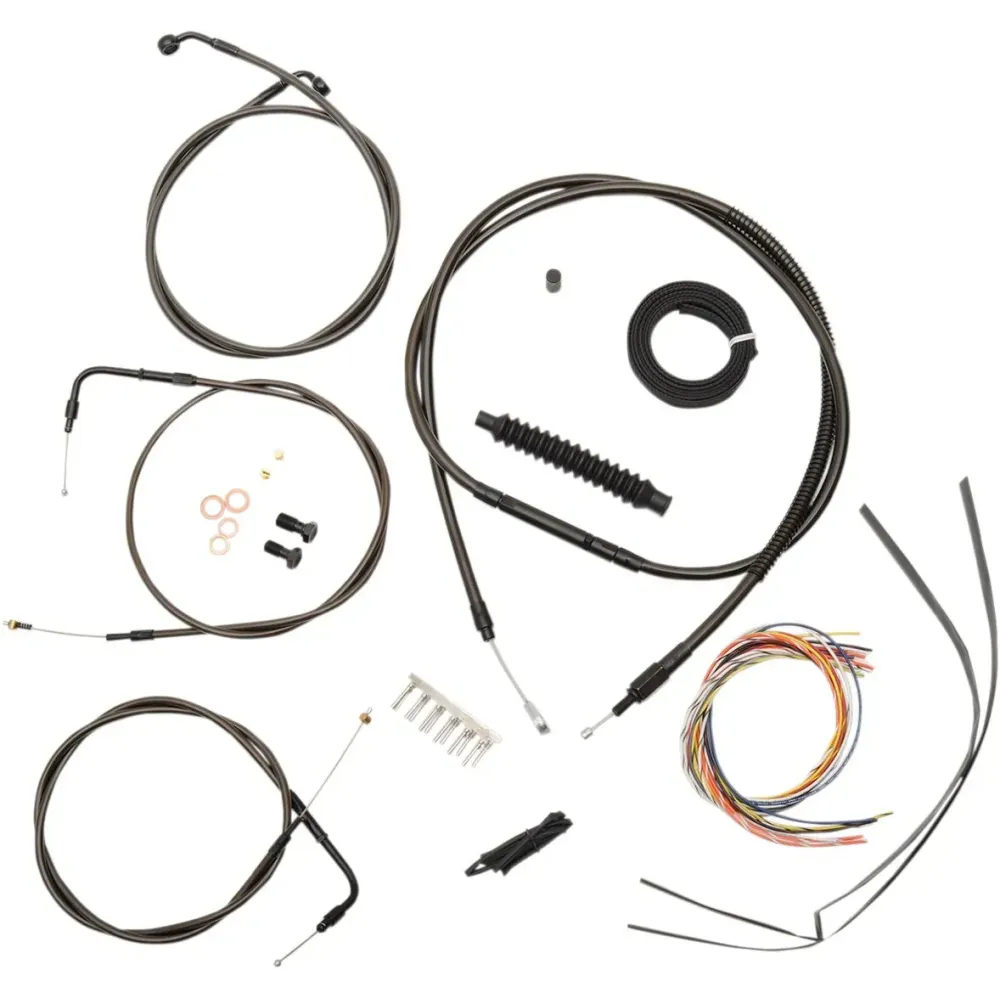 Complete Midnight Braided Handlebar Cable/Brake Line Kit