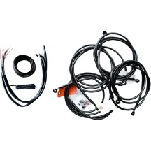 Complete Midnight Braided Handlebar Cable/Brake Line Kit — 12" - 14", Black
